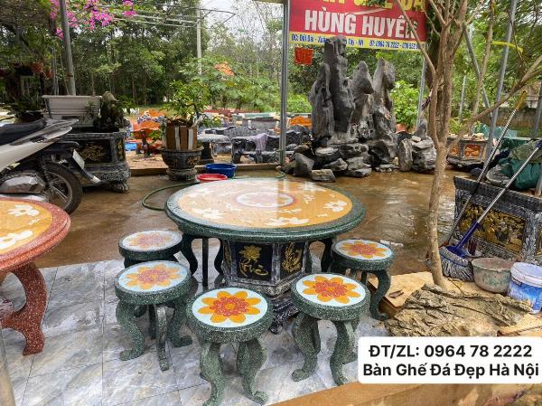 Bộ Bàn + Ghế Đôn Granito