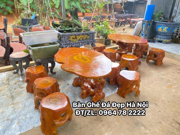 Bộ Bàn Ghế Đôn Gốc Cây Hàng Thủ Công